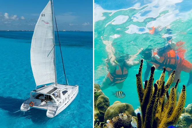 Catamaran Oceanix Isla Mujeres + Snorkeling in Cancun