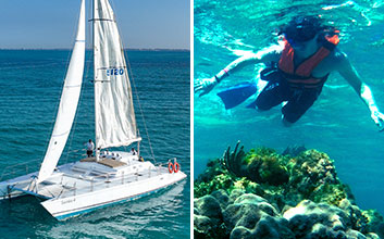 Luxury Catamaran Tour Reef Snorkeling and Exclusive Visit to Isla Mujeres