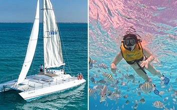 Luxury Catamaran Tour Reef Snorkeling and Exclusive Visit to Isla Mujeres